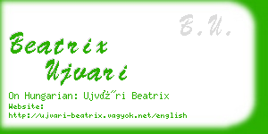 beatrix ujvari business card